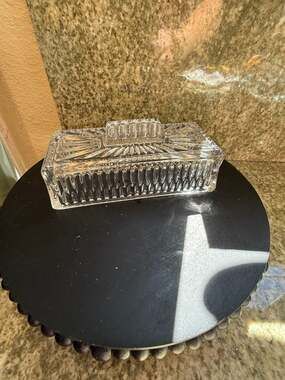 Princess House Crystal 1/4 Pound Covered Butter Dish top only
